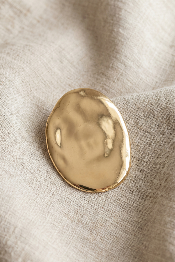 Hammered Oval Stud — 2